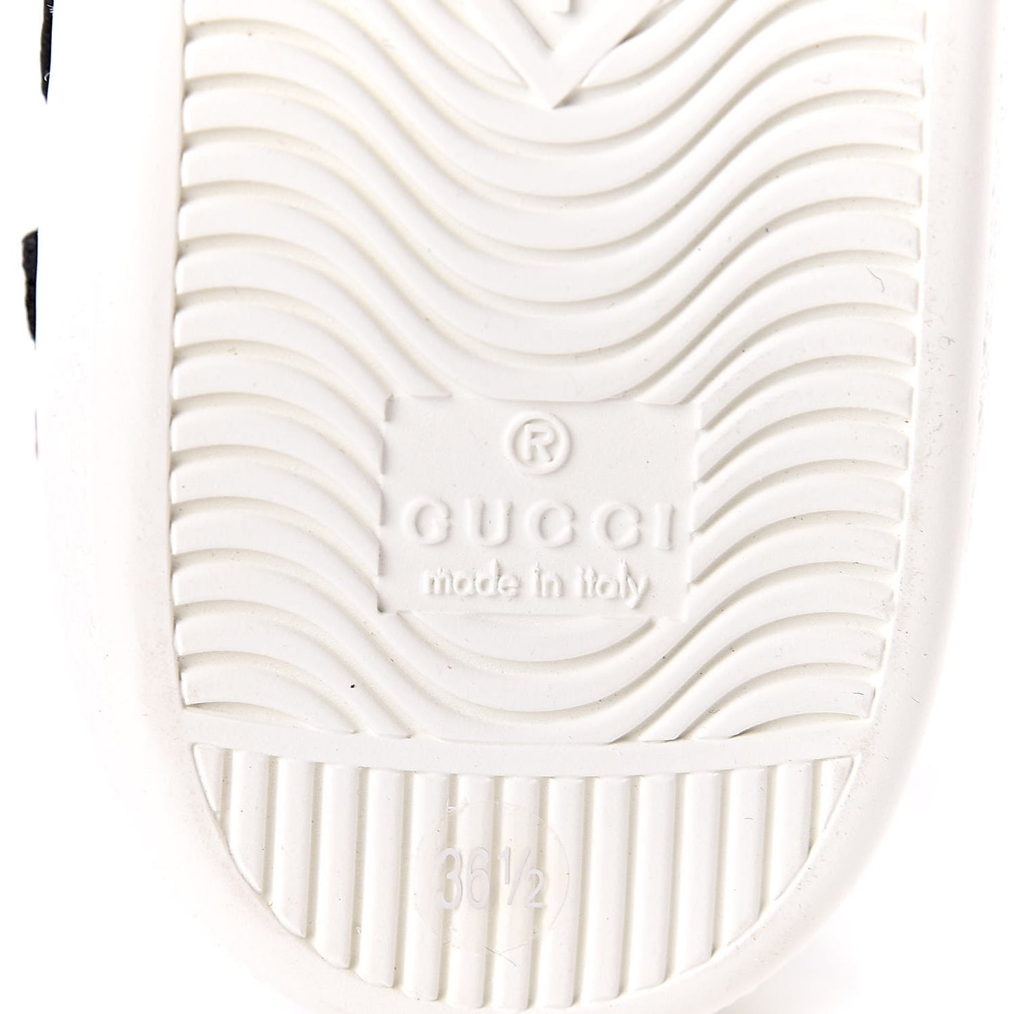 Calfskin Web Floral Embroidered Womens Ace Sneakers 36.5 White