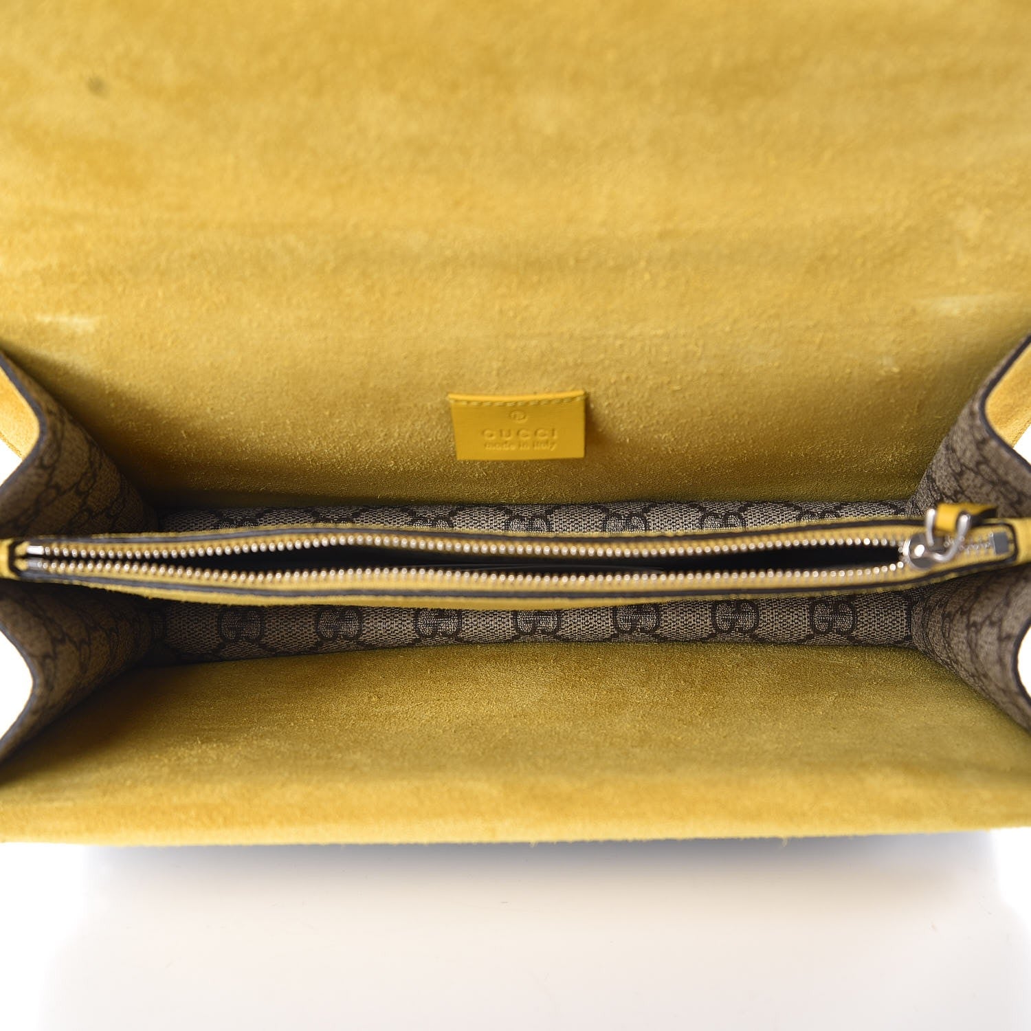 Gucci GG Supreme Monogram Crystal Bow Embroidered Small Dionysus Shoulder Bag Yellow 5 of 7