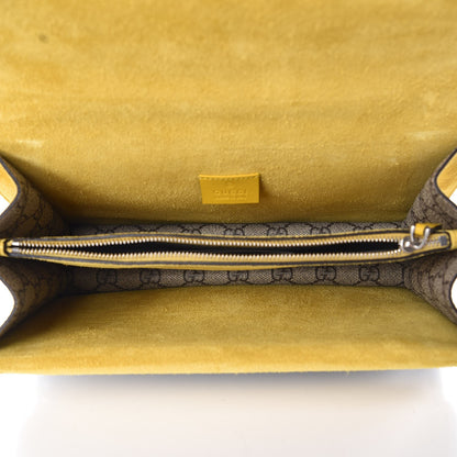 Gucci GG Supreme Monogram Crystal Bow Embroidered Small Dionysus Shoulder Bag Yellow 5 of 7