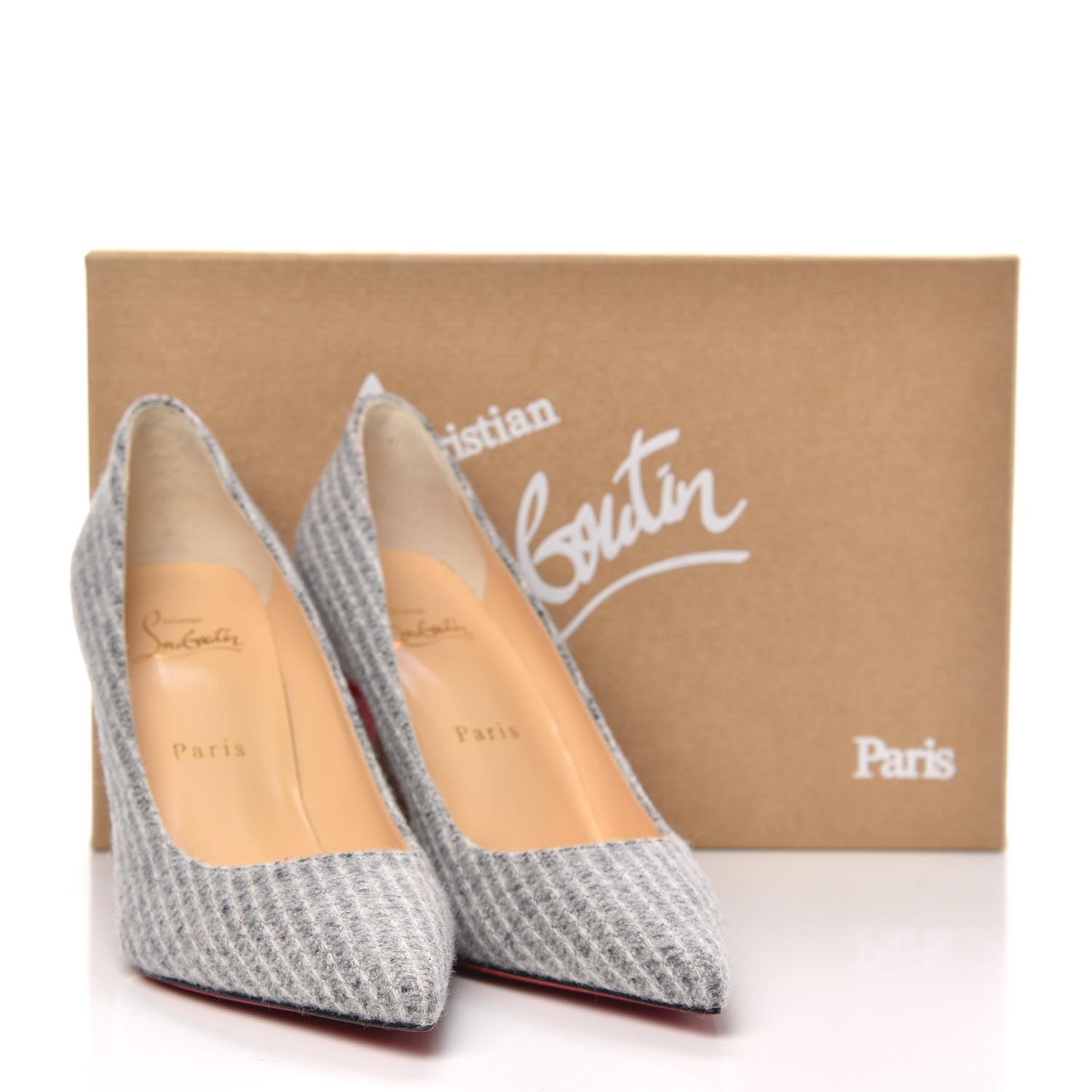 Christian Louboutin Flanelle Tennis Kate 85 Pumps 36.5 Grey 8 of 8