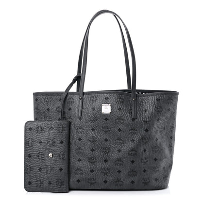 MCM Visetos Medium Project Reversible Shopper Tote Phantom Grey 1 of 8