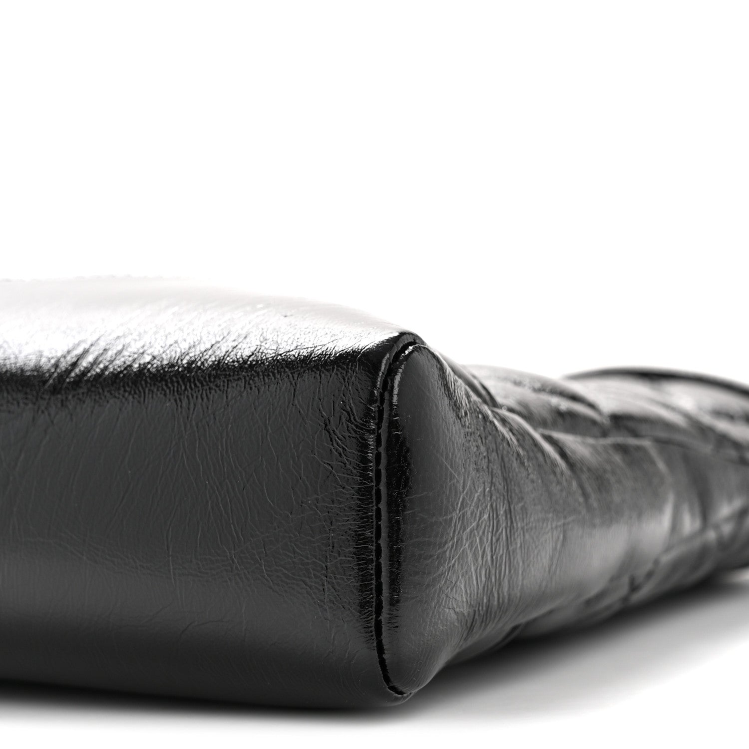 Chanel Shiny Crumpled Calfskin Quilted Mini 31 Shopping Bag Black 10 of 11
