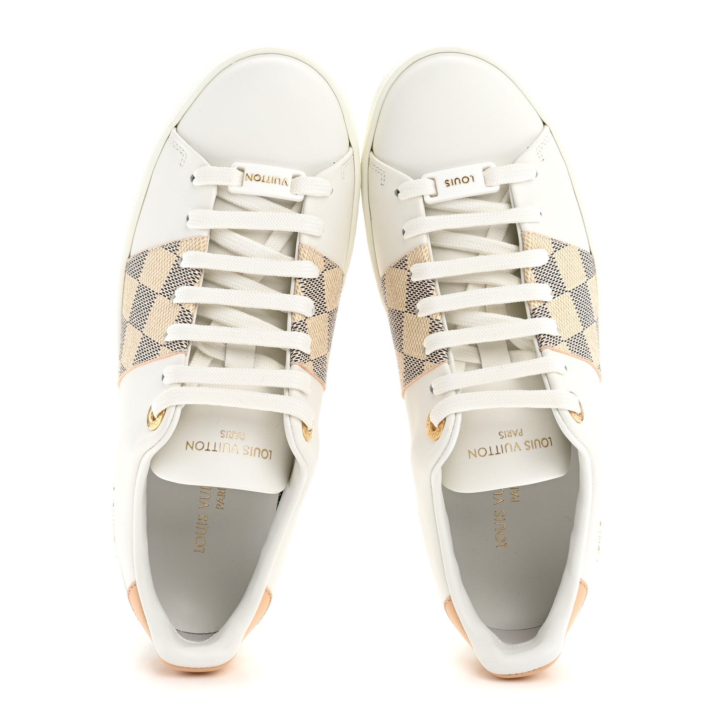 Damier Azur Front Row Sneaker 36 White