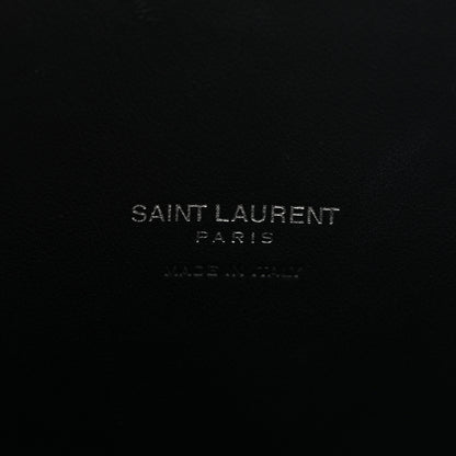 Saint Laurent Calfskin Crocodile Embossed Small Sac de Jour  Black 6 of 10
