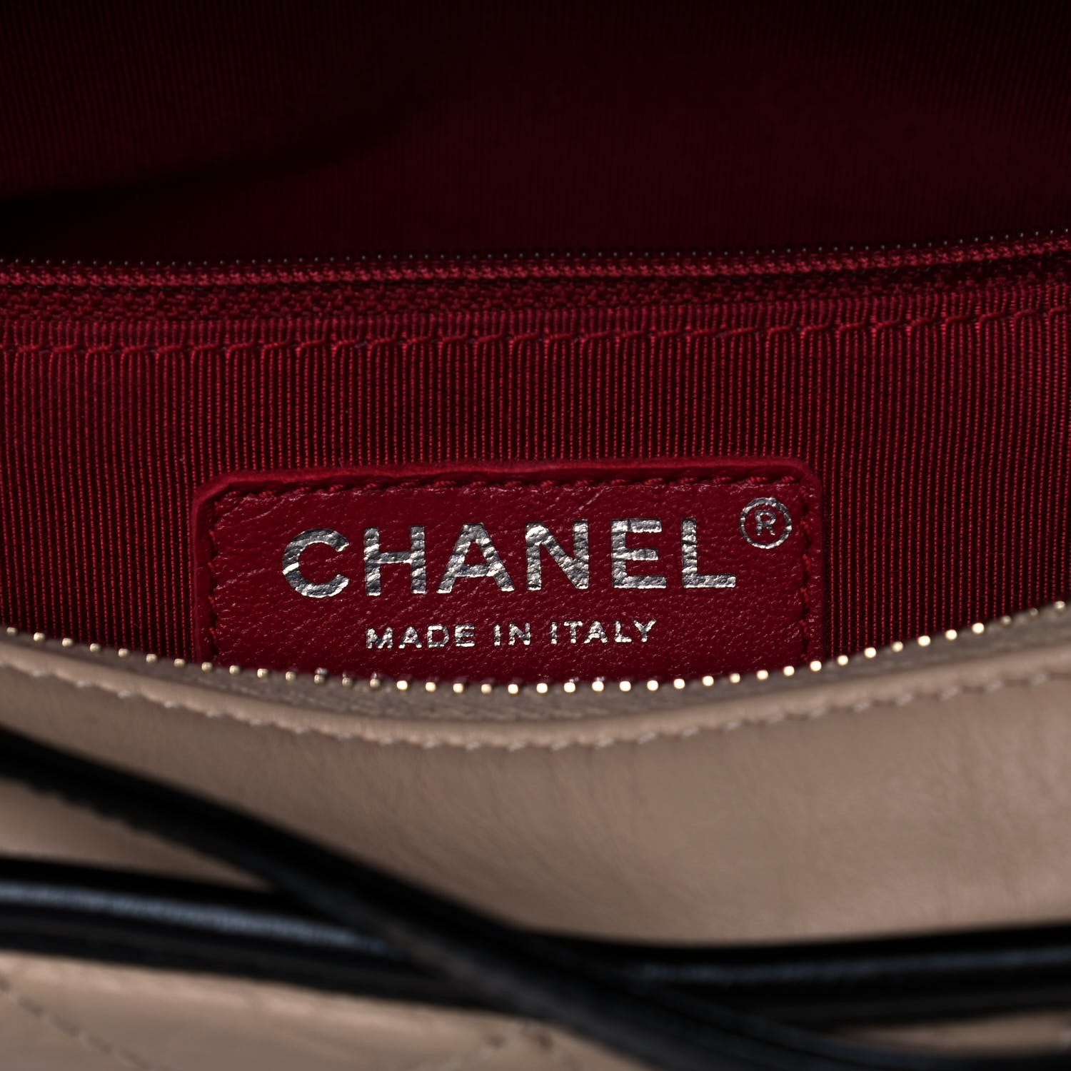 Chanel Aged Calfskin Quilted Medium Gabrielle Hobo Beige Black 6 of 10
