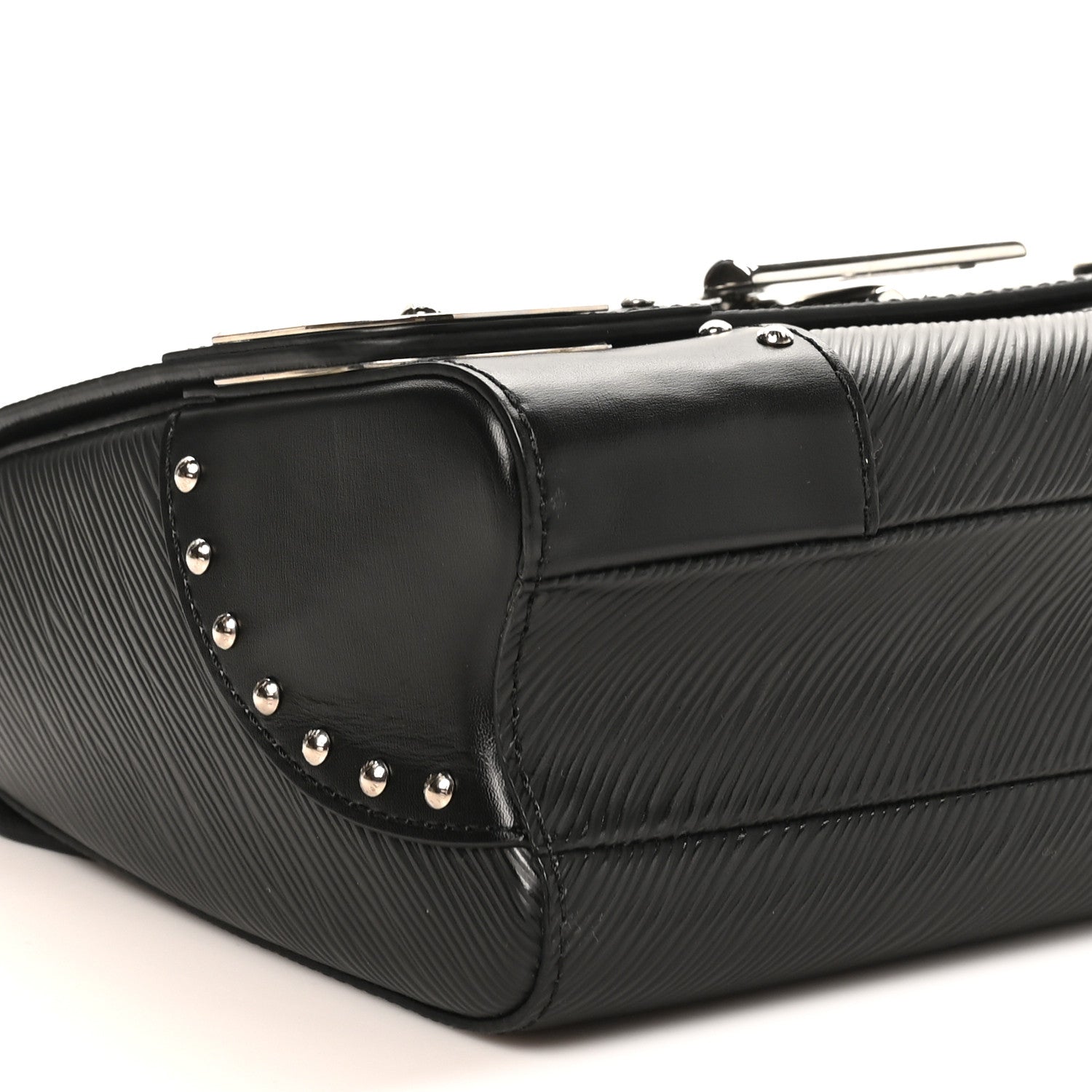 Louis Vuitton Epi Studded Mirror Twist Shoulder Bag MM Black 8 of 9