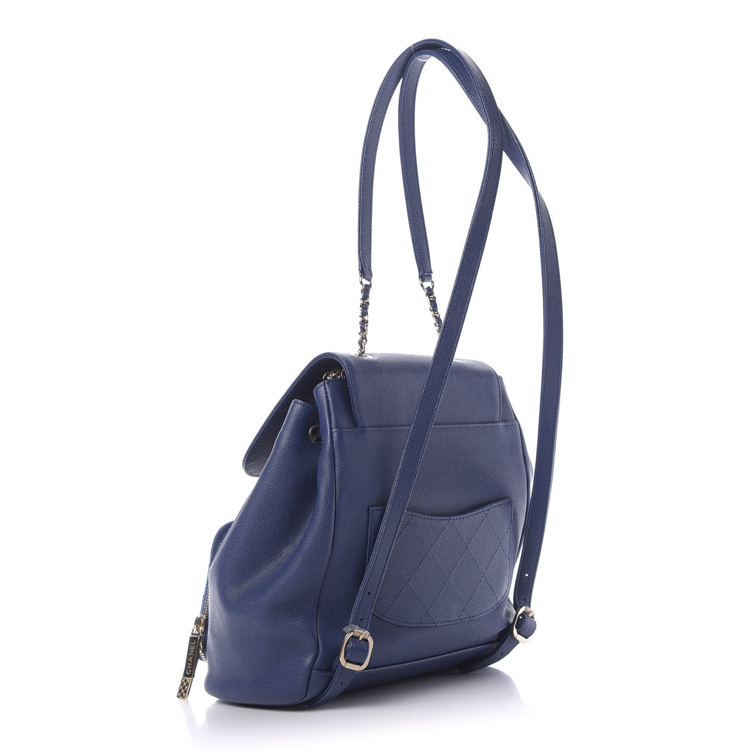 Chanel Caviar Quilted Business Affinity Backpack Blue 2 of 12