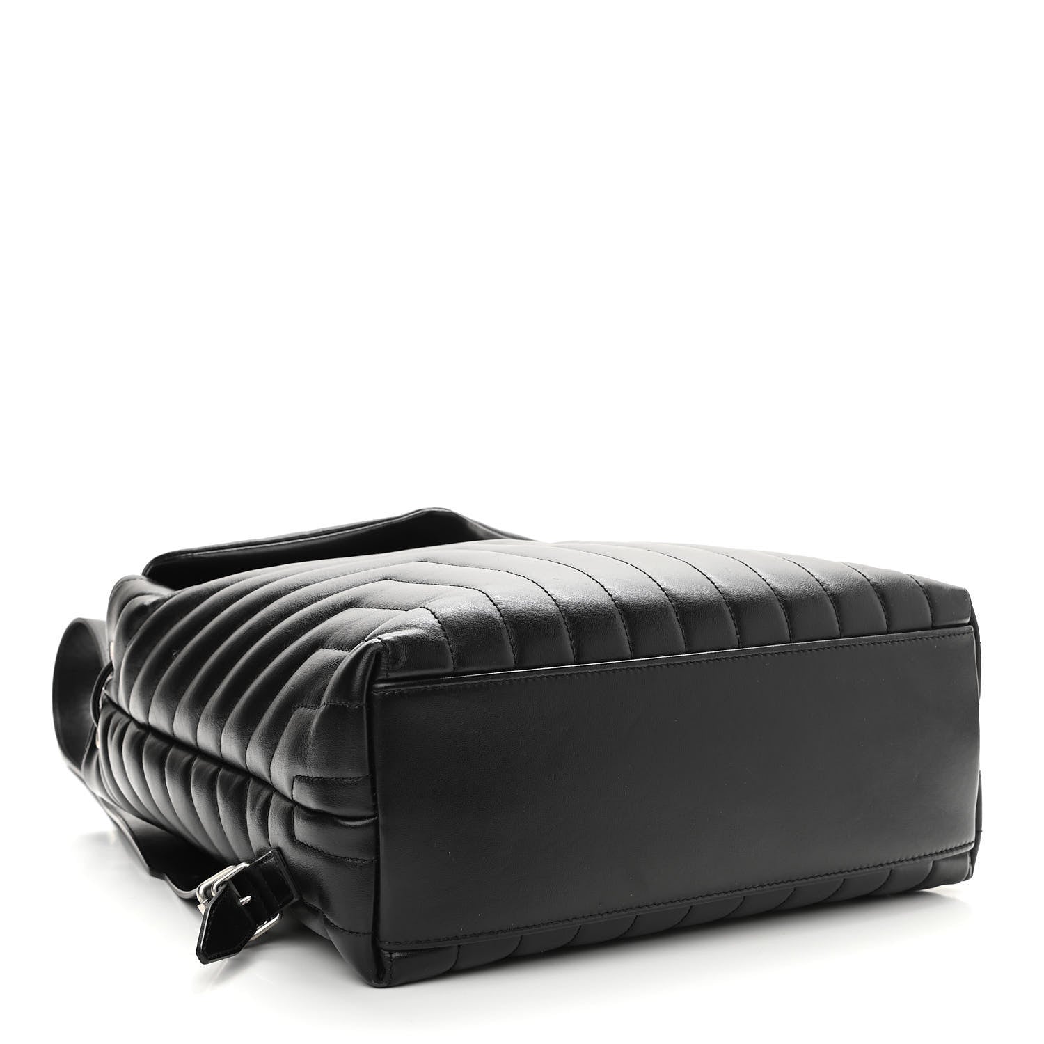 Saint Laurent Calfskin Y Quilted Monogram Medium Loulou Backpack Black 4 of 13