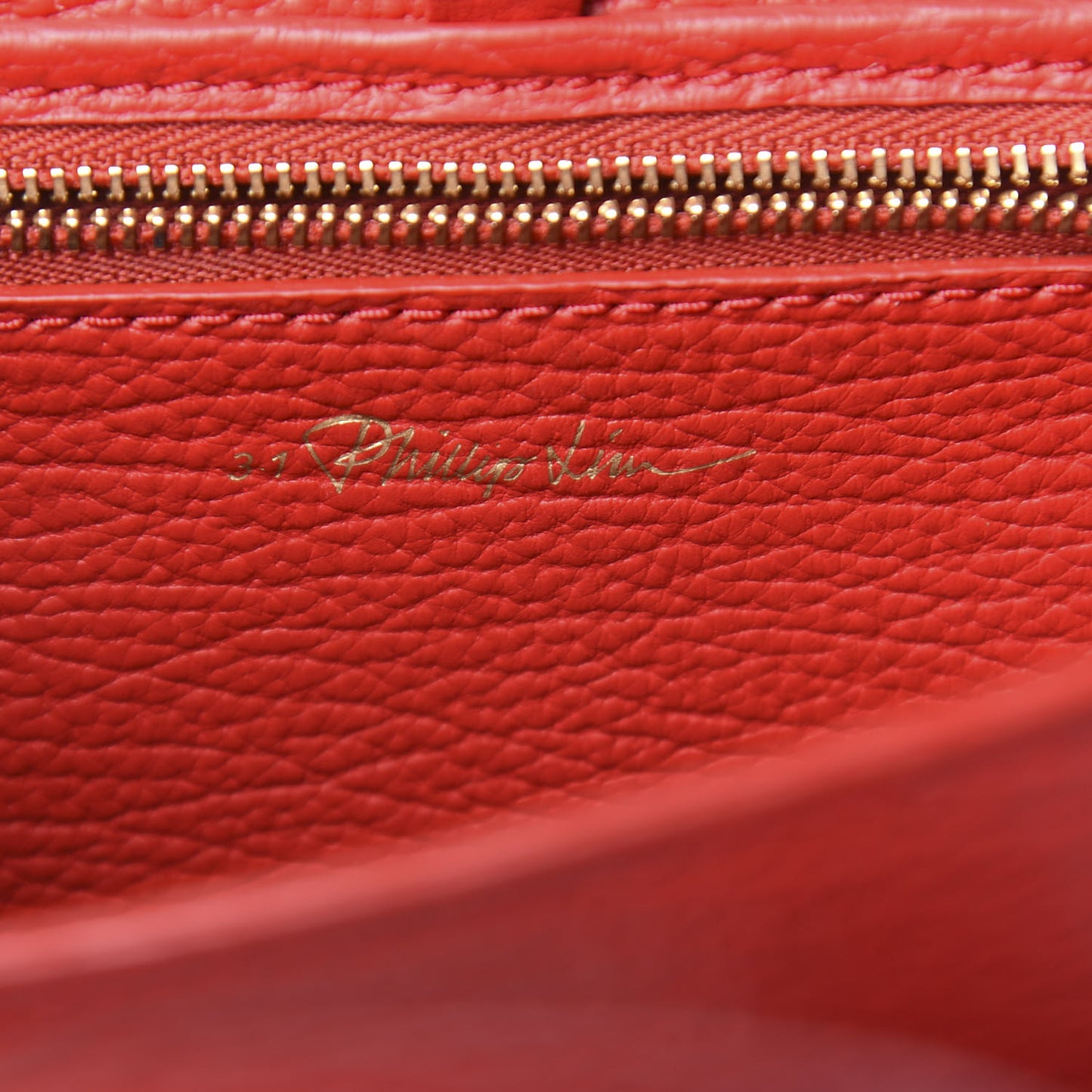 3.1 Textured Calfskin Mini Pashli Satchel Red