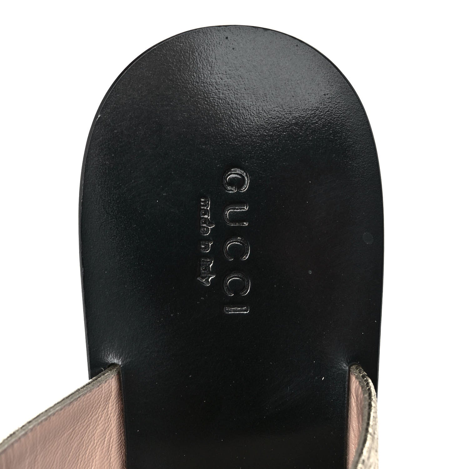 Gucci Nappa Silk Galassia GG Marmont Thong Flat Sandals 37.5 Platino 7 of 7