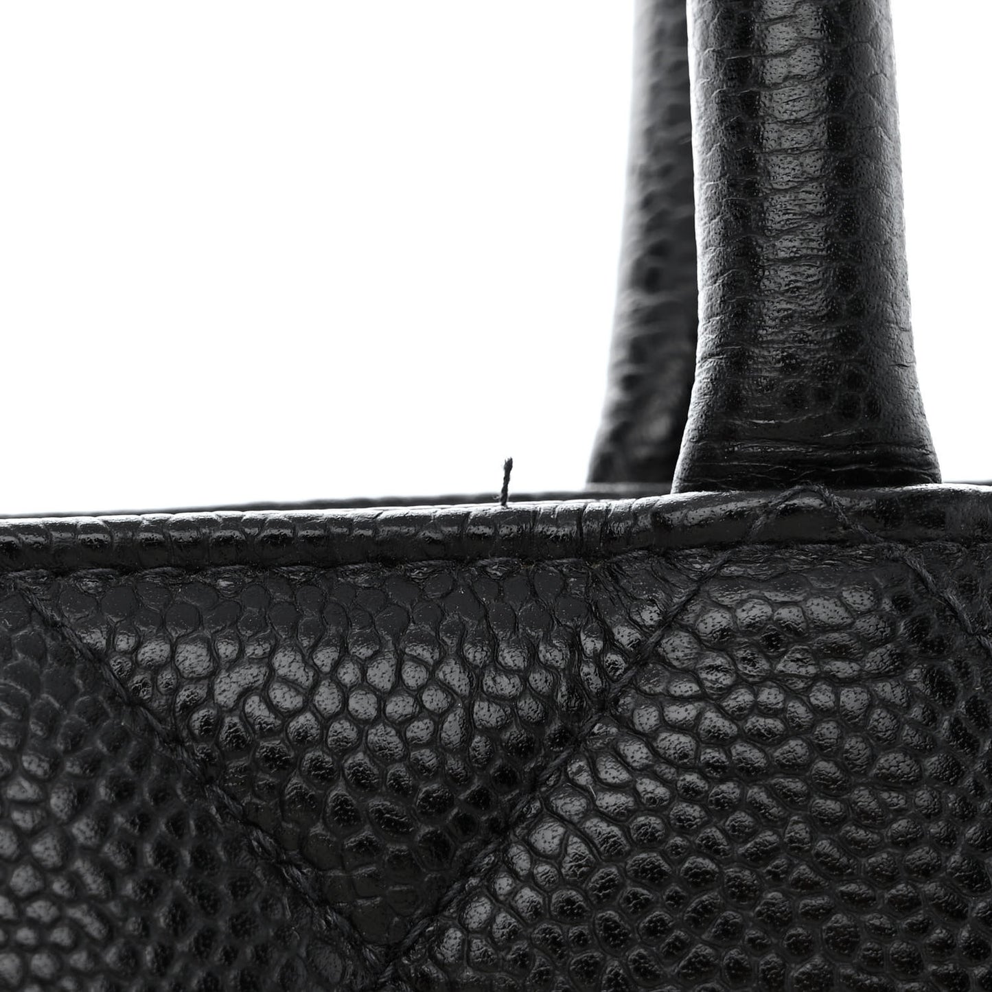 Caviar Quilted Medallion Tote Black