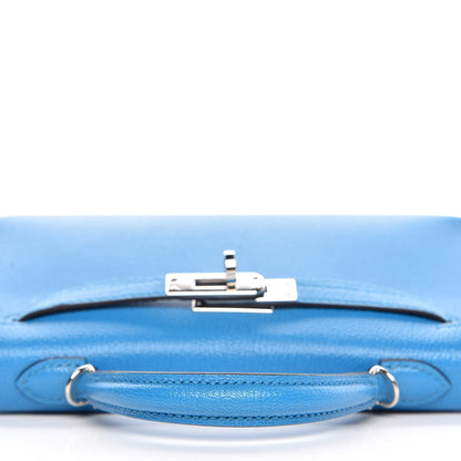 Hermes Chevre Mysore Mini Kelly Sellier 20 Bleu Zanzibar 15 of 30
