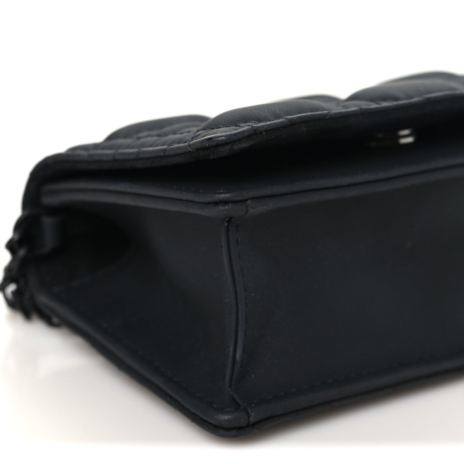 Christian Dior Ultra Matte Calfskin Cannage Mini Waist Pouch on Chain Black 9 of 10