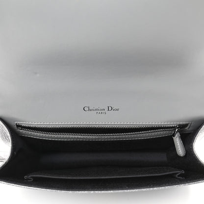Christian Dior Ceramic Effect Deerskin Medium Diorama Flap Bag Grey 4 of 4