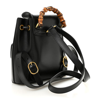 Gucci Calfskin Bamboo Backpack Black 3 of 10