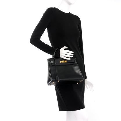 Hermes Box Kelly Retourne 28 Black 3 of 12