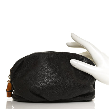 Gucci Deerskin Medium Bamboo Cosmetic Case Dark Brown 2 of 11