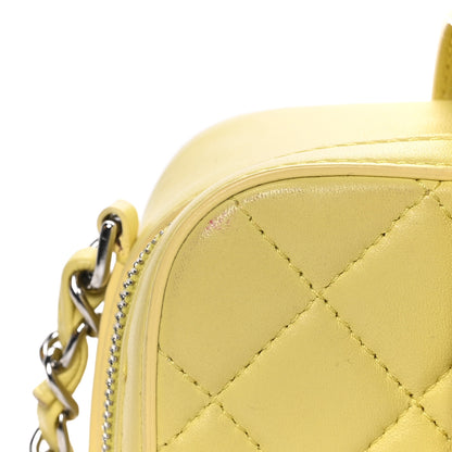 Chanel Lambskin Quilted Mini CC Box Camera Bag Yellow 10 of 10
