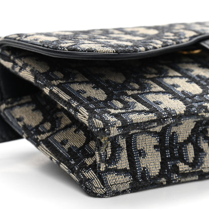 Christian Dior Oblique Saddle Belt Bag Blue 7 of 9