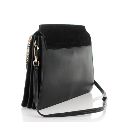Chloe Suede Calfskin Medium Faye Shoulder Bag Black 3 of 8