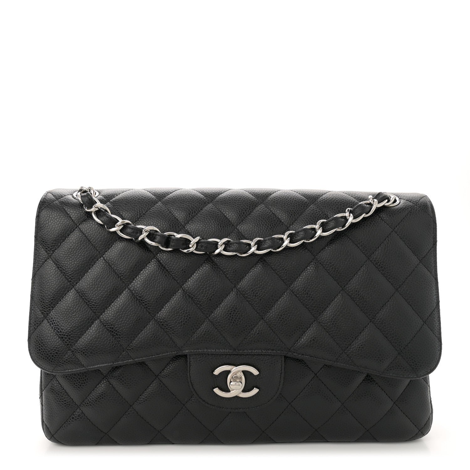 Chanel Caviar Quilted Jumbo Double Flap Black 1 of 12