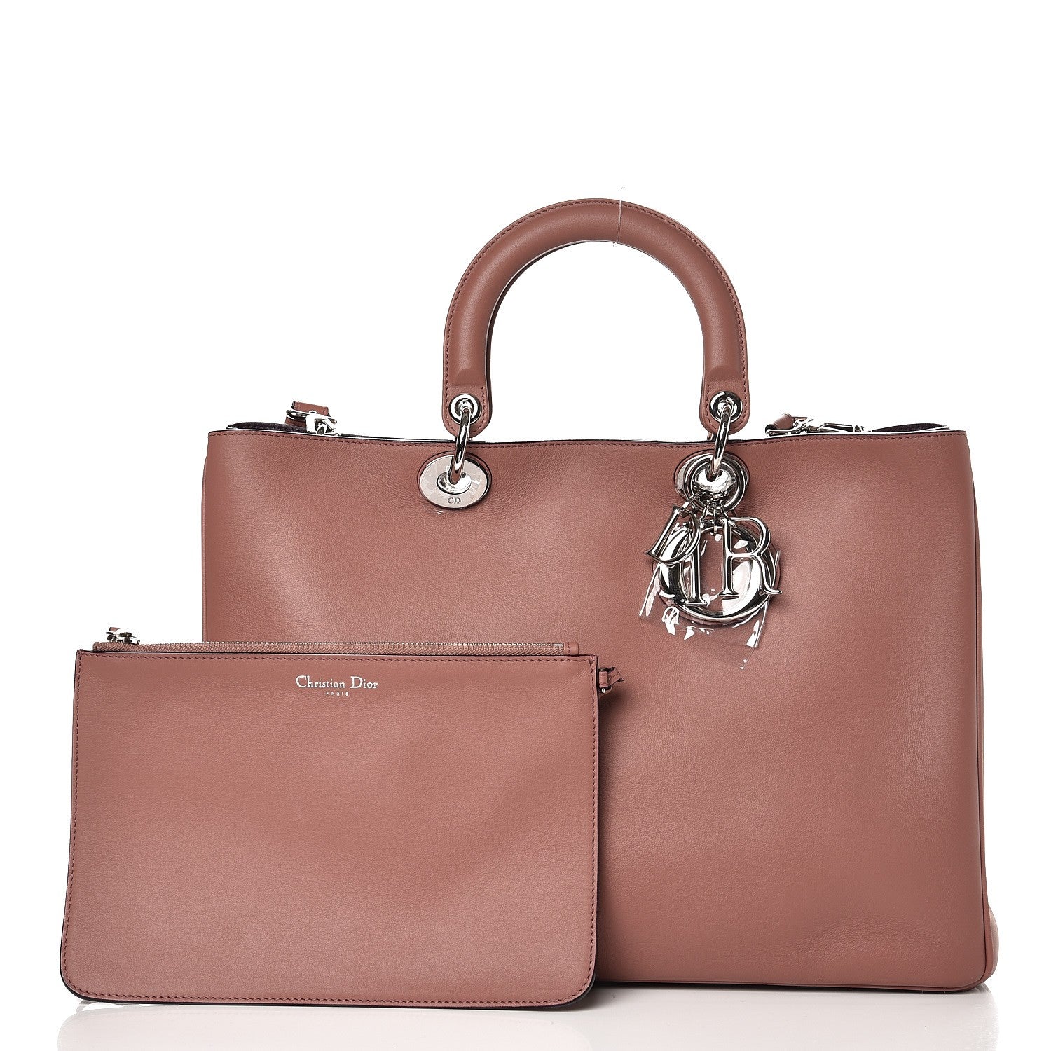 Christian Dior Smooth Calfskin Large Diorissimo Tote Petale 3 of 11