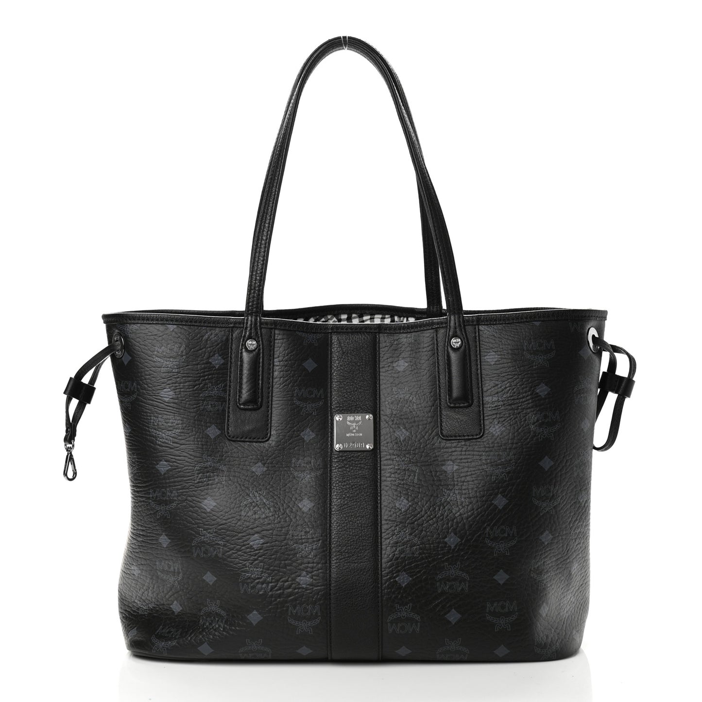 Visetos Medium Reversible Shopper Tote Black