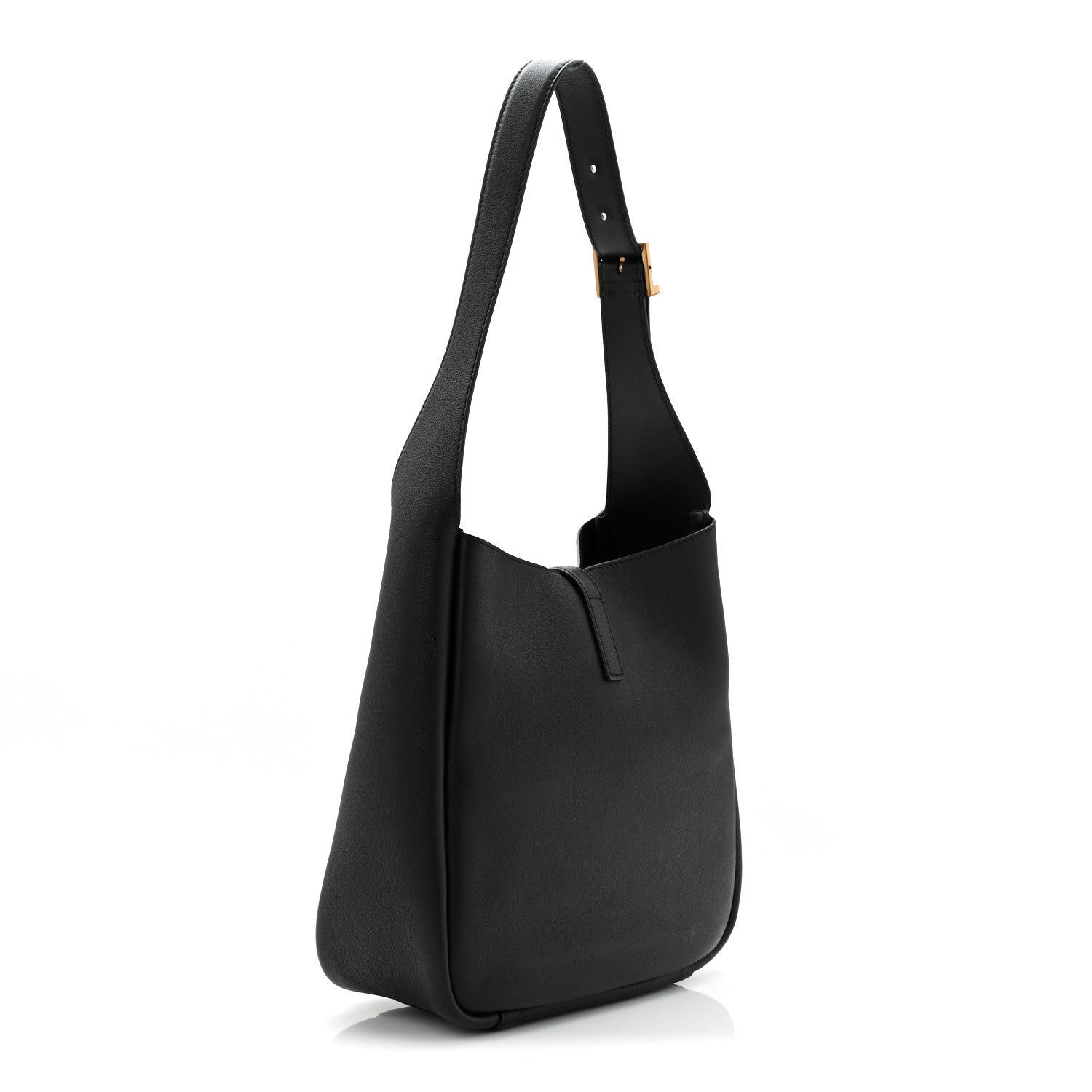 Saint Laurent Grained Calfskin Small Le 5 A 7 Soft Hobo Black 3 of 12