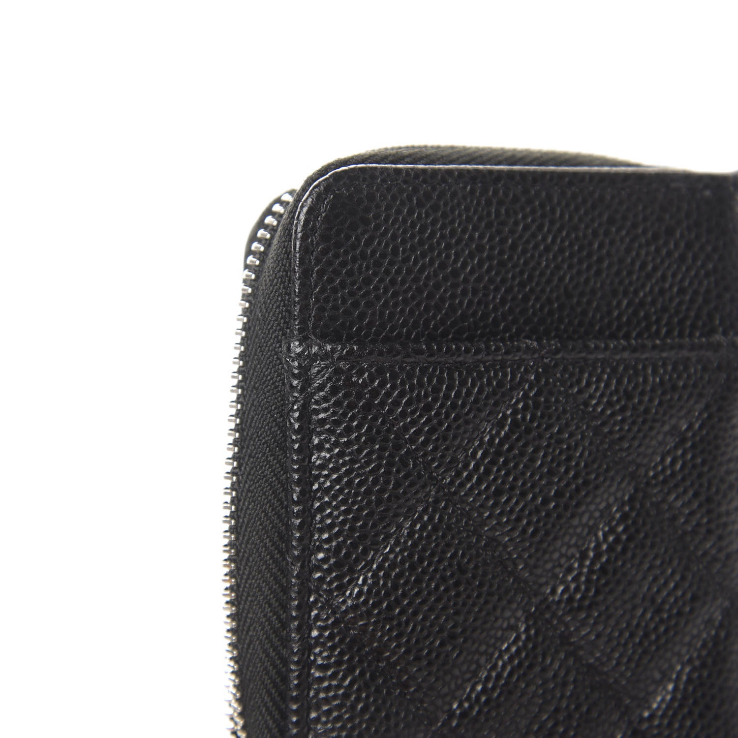 Chanel Caviar Quilted Zip Card Holder Black 10 of 11