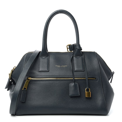 Marc Jacobs Textured Calfskin Medium Incognito Satchel Navy 1 of 11