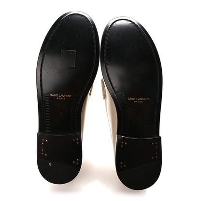 Saint Laurent Calfskin Penny Loafers 37 Pearl 6 of 10