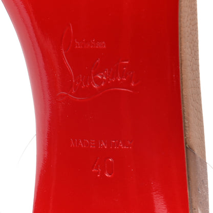 Christian Louboutin Nappa Shiny PVC Jonatina 100 Sandals 40 Nude 6 of 8