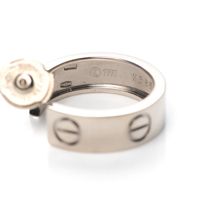 Cartier 18K White Gold 5.5mm LOVE Hoop Earrings 4 of 6