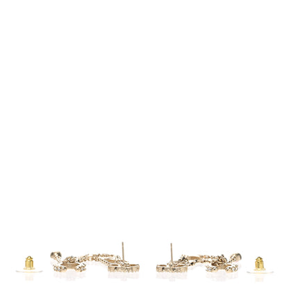 Chanel Crystal Star 5 Drop CC Earrings Gold 3 of 5