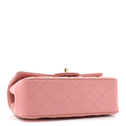 Chanel Lambskin Quilted Mini Chain Top Handle Rectangular Flap Pink 4 of 9