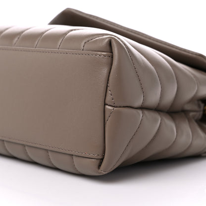 Saint Laurent Calfskin Y Quilted Monogram Small Loulou Chain Satchel Taupe 8 of 10