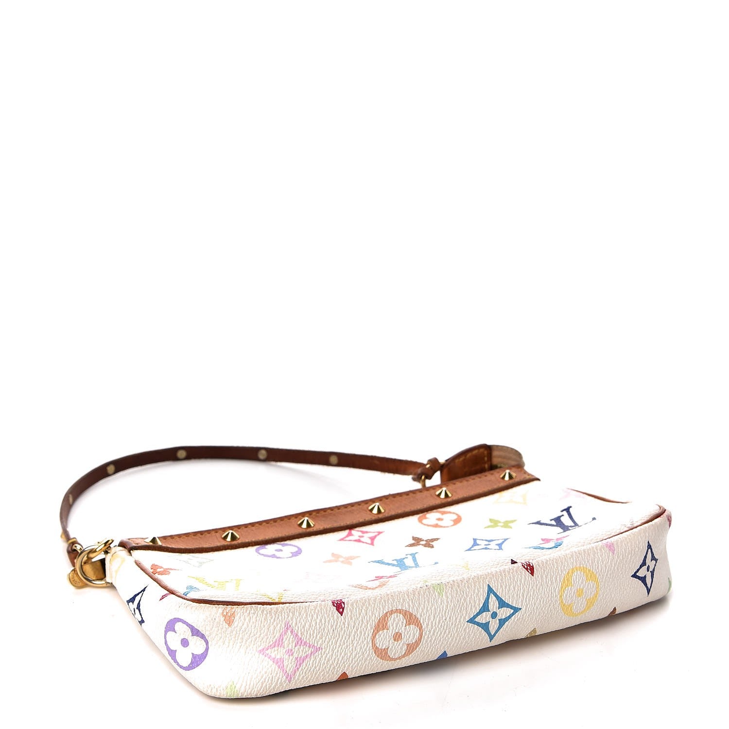 Louis Vuitton Monogram Multicolor Pochette Accessories White 4 of 6