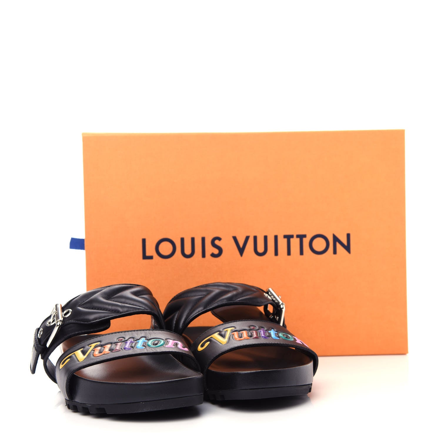 Louis Vuitton Calfskin New Wave Bom Dia Mule Sandals 36 Black 11 of 11