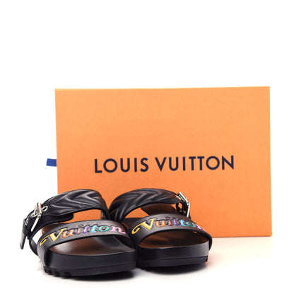 Louis Vuitton Calfskin New Wave Bom Dia Mule Sandals 36 Black 11 of 11