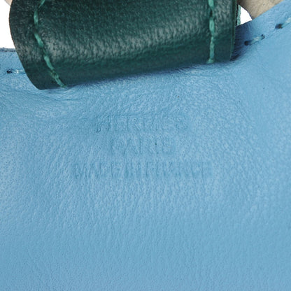 Hermes Milo Lambskin Grigri Rodeo Horse Bag Charm PM Celeste Malachite Craie 3 of 4