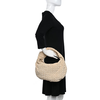 Bottega Veneta Suede Intrecciato Teen Jodie Sand 2 of 10