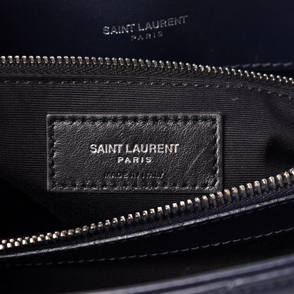 Saint Laurent Calfskin Y Quilted Monogram Medium Loulou Chain Satchel Medium Blue 6 of 13