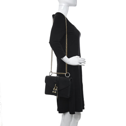 Chloe Shiny Goatskin Calfskin Aby Chain Shoulder Bag Black 2 of 10
