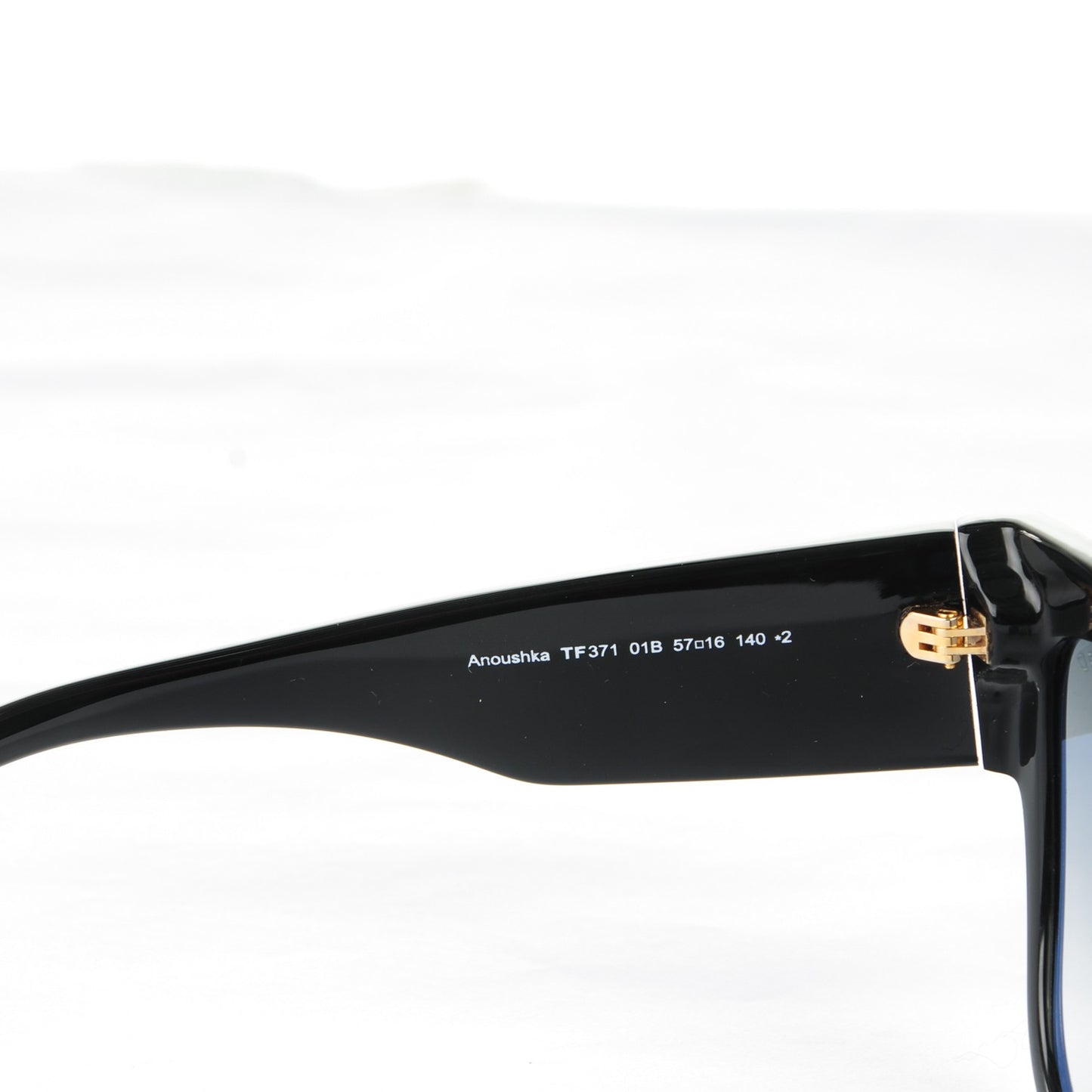 Acetate Anoushka Cat Eye Sunglasses TF371 Black