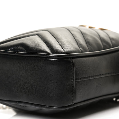 Gucci Calfskin Matelasse Mini GG Marmont Crossbody Bag Black 9 of 9