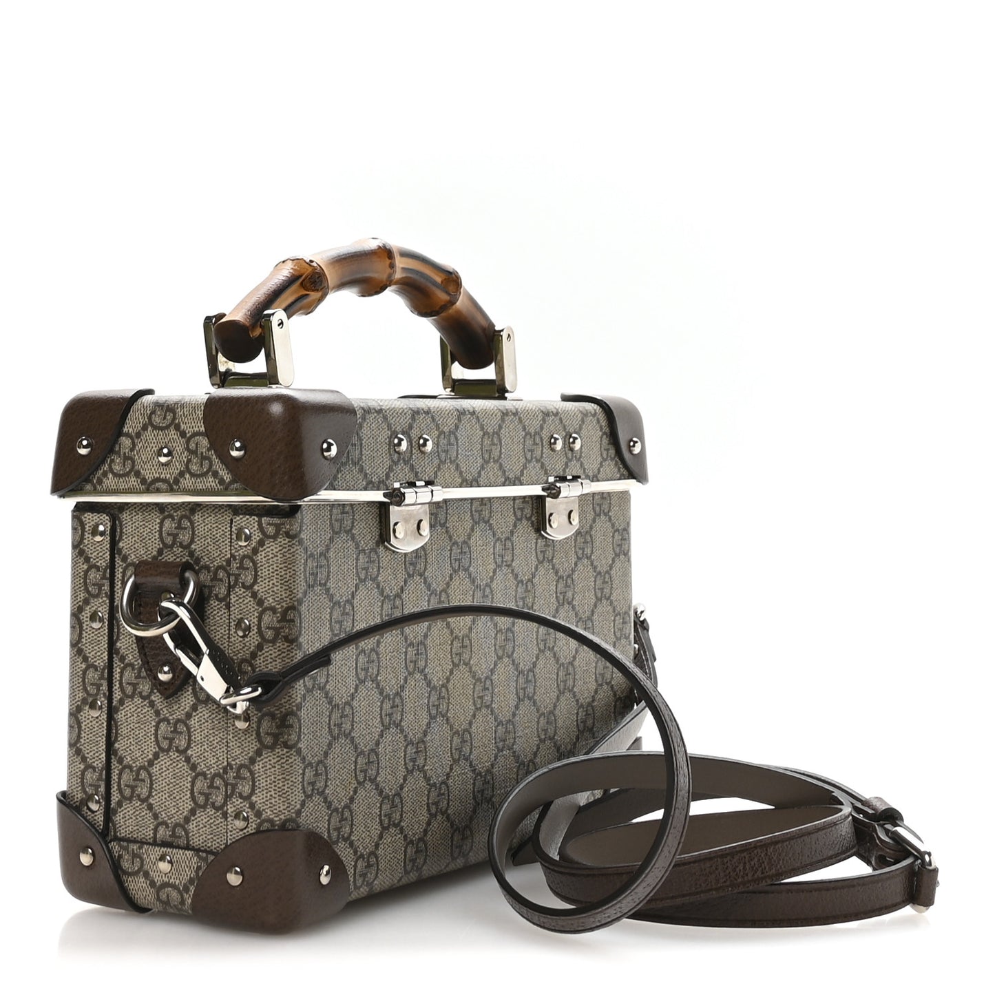 GG Supreme Monogram Globe-Trotter Beauty Case Brown