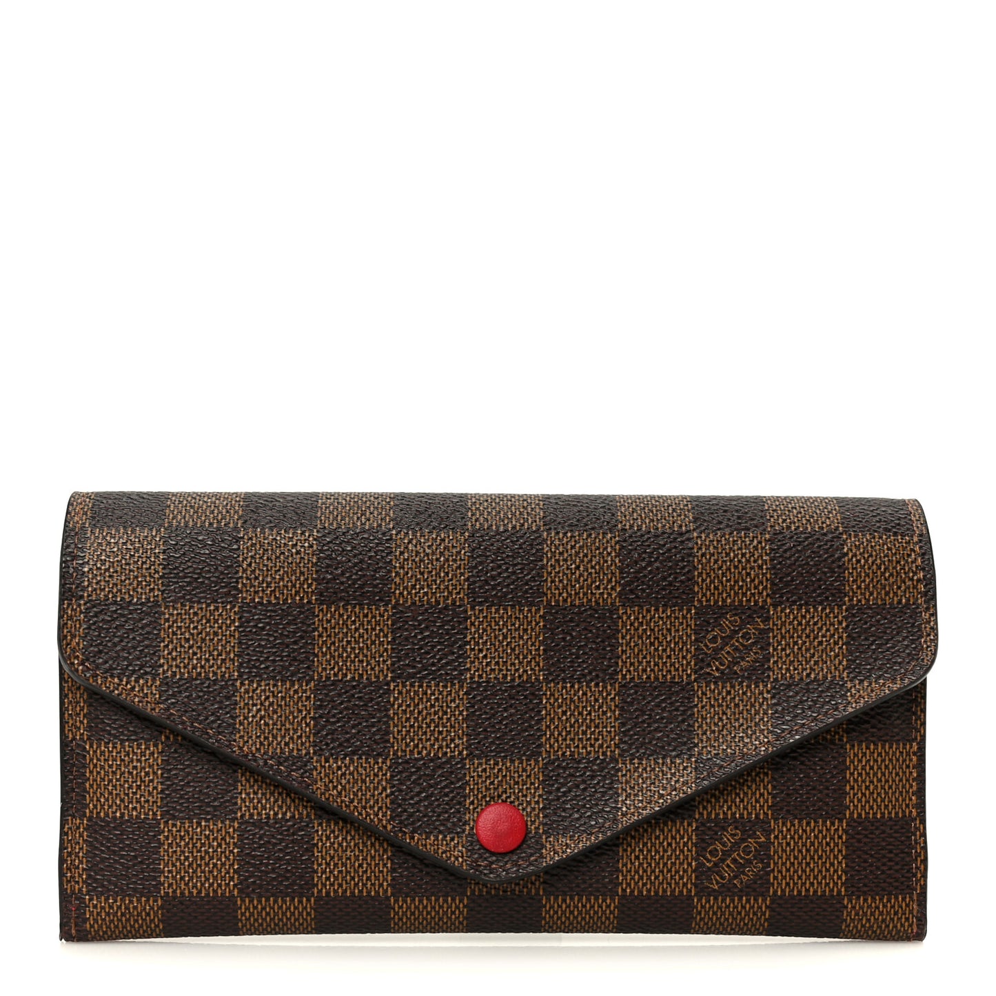 Damier Ebene Josephine Wallet Red