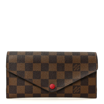 Louis Vuitton Damier Ebene Josephine Wallet Red 1 of 14