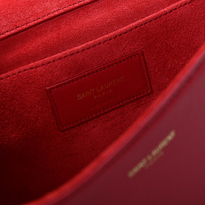 Saint Laurent Calfskin Classic Y Ligne Clutch Red 7 of 9