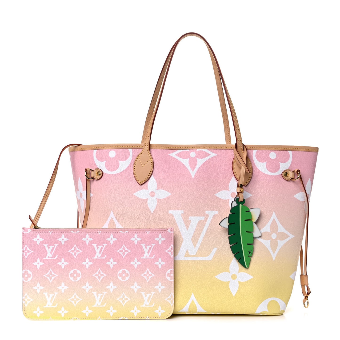 Monogram Giant By The Pool Neverfull MM Light Pink